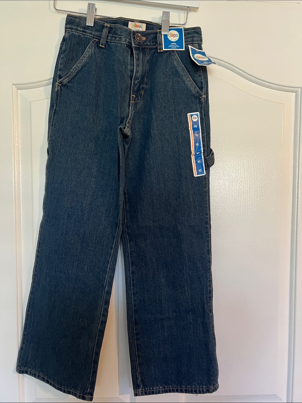 Circo Men's Straight-Leg Dark Blue Denim Jeans